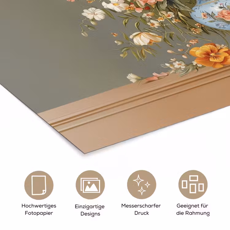 Neutral - Bloemen - Boeket - Vaas poster papier klein -tcloseup_DE