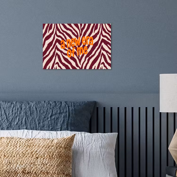 New era - Bordeaux - Zebraprint poster papier klein -sfeer2