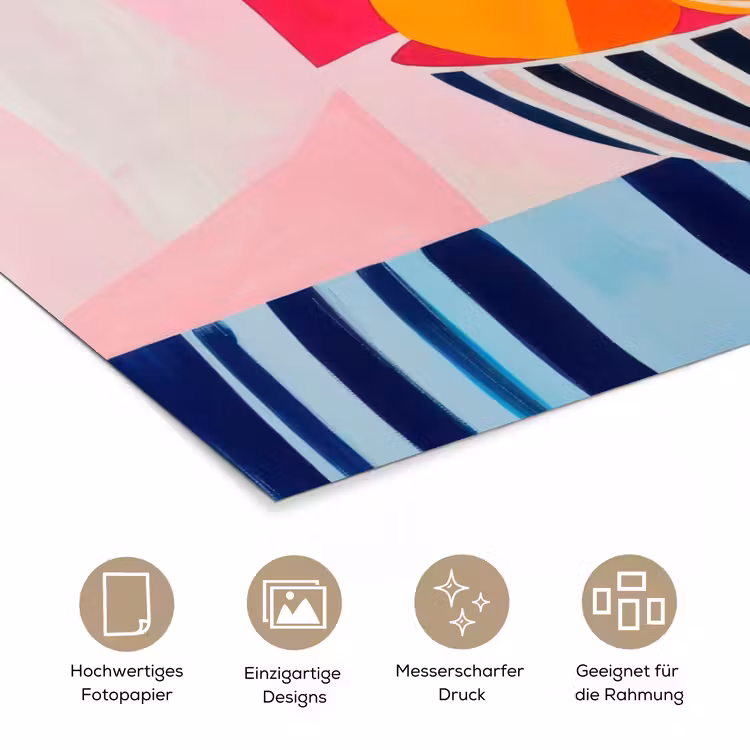 Fruit - Abstracte achtergrond - Roze poster papier klein -tcloseup_DE