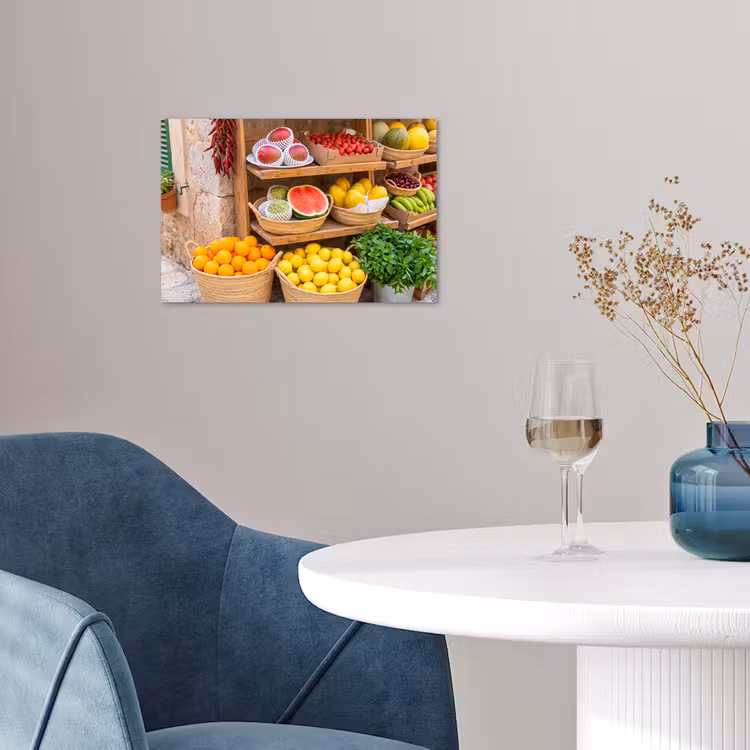 Poster - Obst – Markt – Frisch - Fruit - Markt - Vers poster papier klein