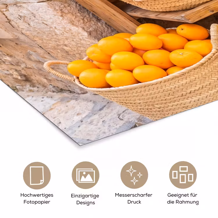 Poster - Obst – Markt – Frisch - Fruit - Markt - Vers poster papier klein