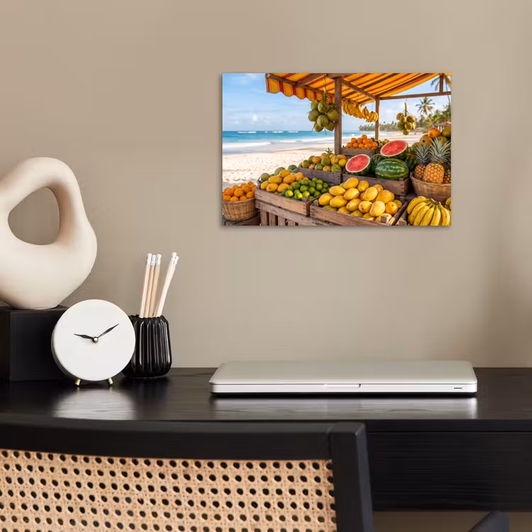 Poster - Obst – Strand – Tropisch - Fruit - Strand - Tropisch poster papier klein