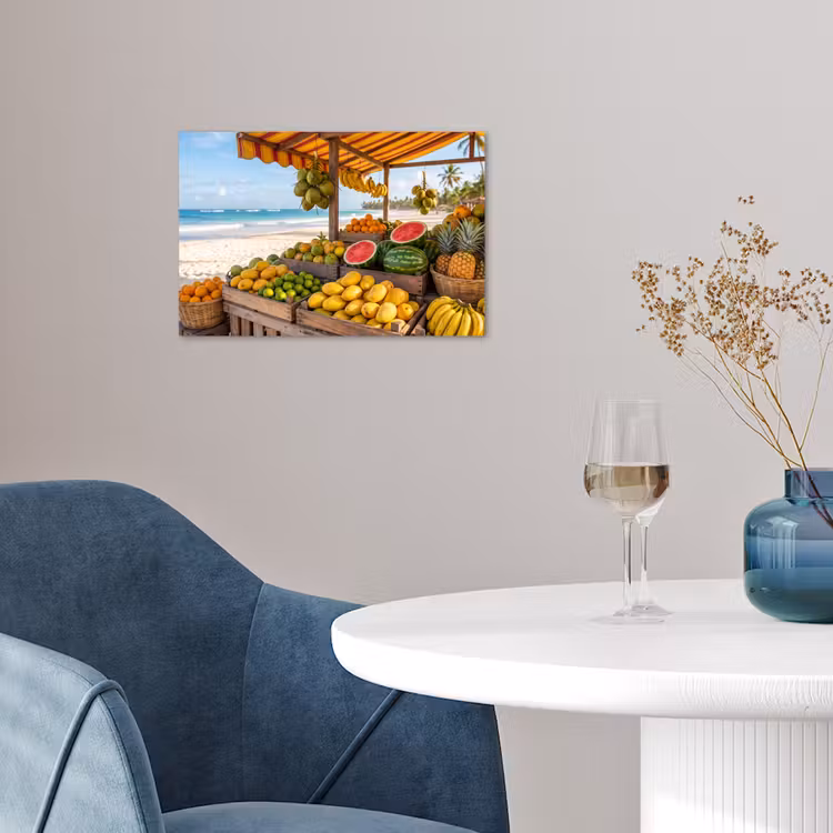 Poster - Obst – Strand – Tropisch - Fruit - Strand - Tropisch poster papier klein