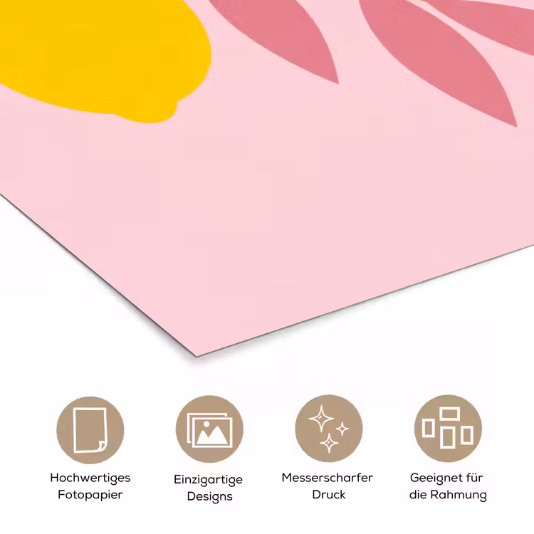 Fruit - Tak - Natuur - Abstract - Roze poster papier klein -tcloseup_DE