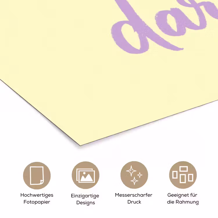 Oh darling - Geel - Hart poster papier klein -tcloseup_DE