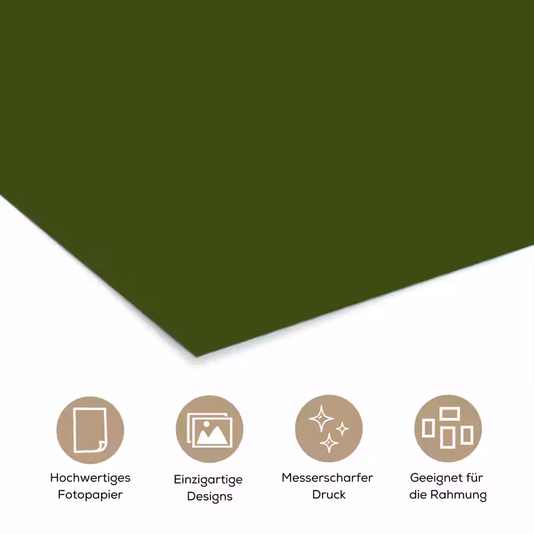 Olive - Drab - Groen poster papier klein 62 -tcloseup_DE