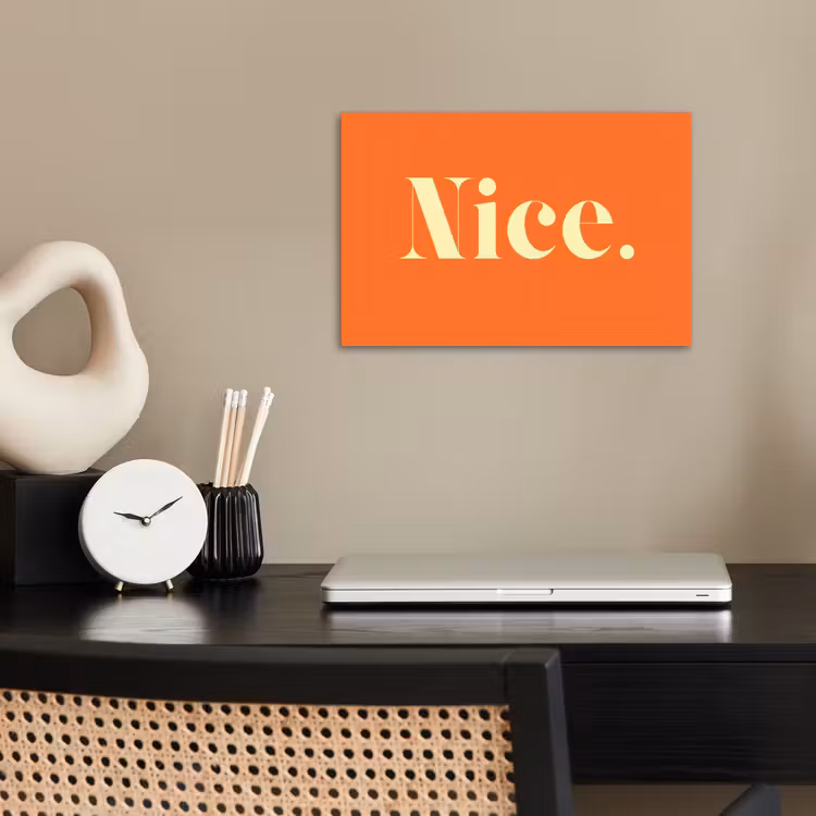 Oranje - Gebroken wit - Nice poster papier klein -sfeer1
