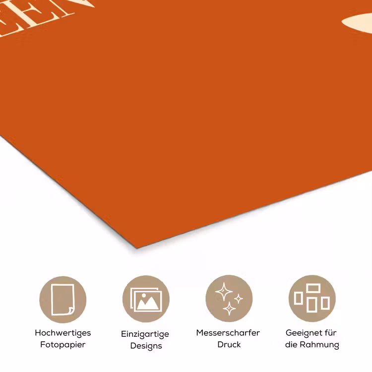Oranje - Wijntje - Quote poster papier klein -tcloseup_DE