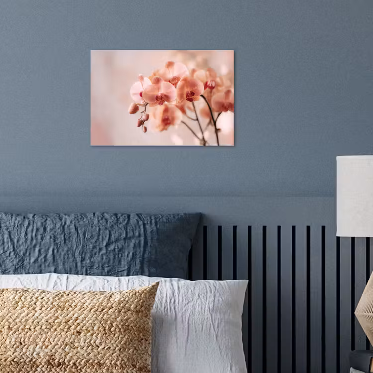 Orchidee - Bloemen - Roze - Bloemblaadjes poster papier klein -sfeer2