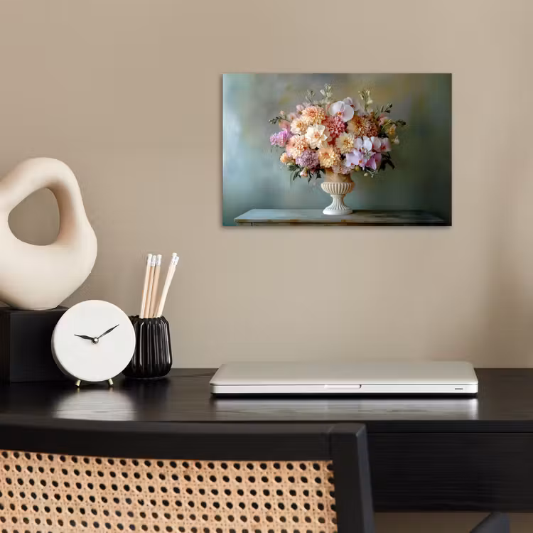 Orchidee - Boeket - Vaas - Bloemen poster papier klein -sfeer1