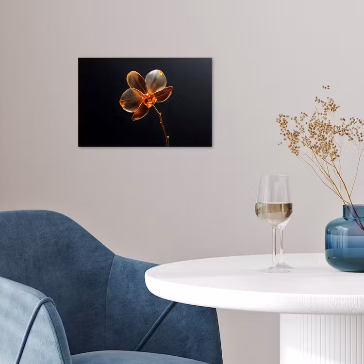 Orchidee - Doorzichtig - Bloem poster papier klein -sfeer3