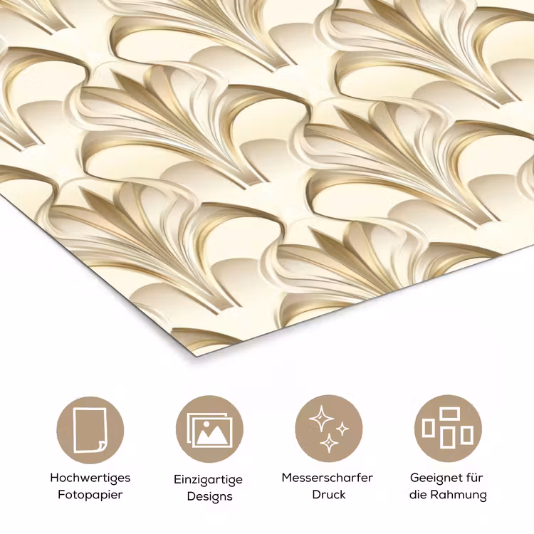 Ornament - Barok - Goud poster papier klein 62 -tcloseup_DE