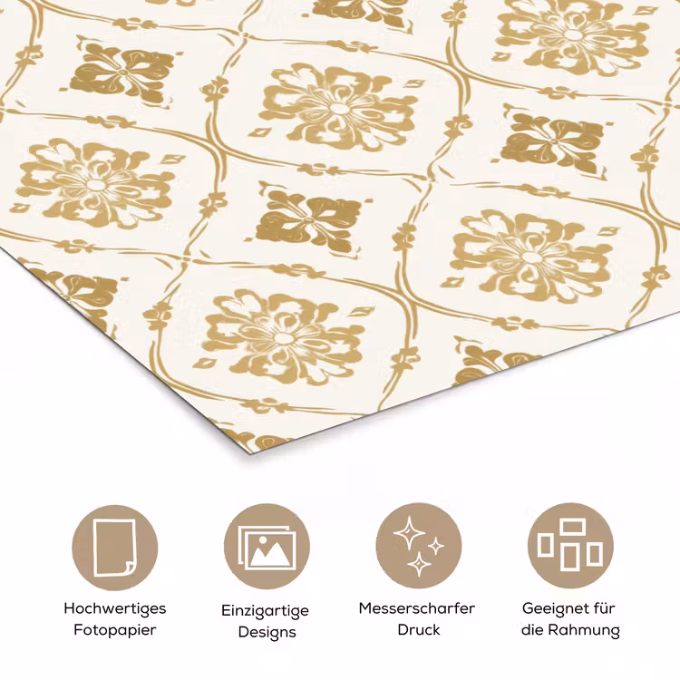 Ornament - Klassiek - Goud poster papier klein 62 -tcloseup_DE