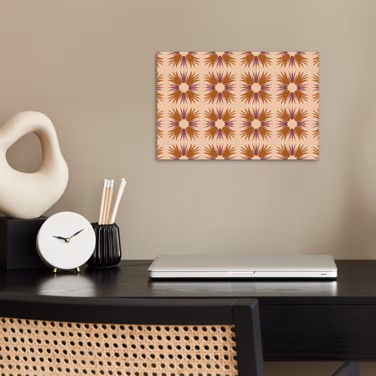 Ornament - Patroon - Oker poster papier klein 62 -sfeer1