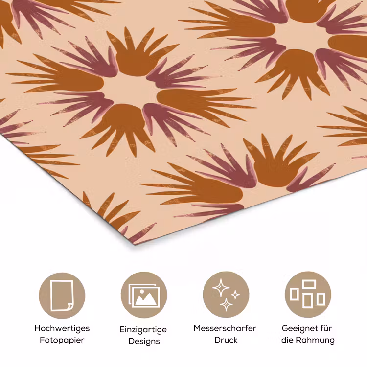 Ornament - Patroon - Oker poster papier klein 62 -tcloseup_DE