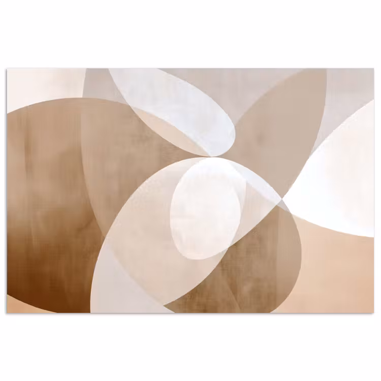 Ovale vormen - Transparant - Zachte overgang poster papier klein -3d