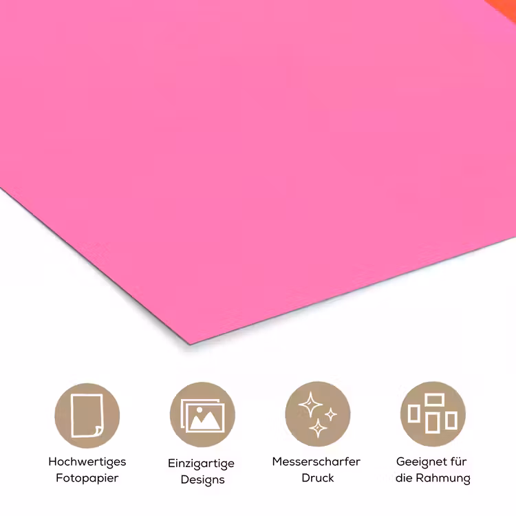 Palmbomen - Modern - Roze poster papier klein -tcloseup_DE