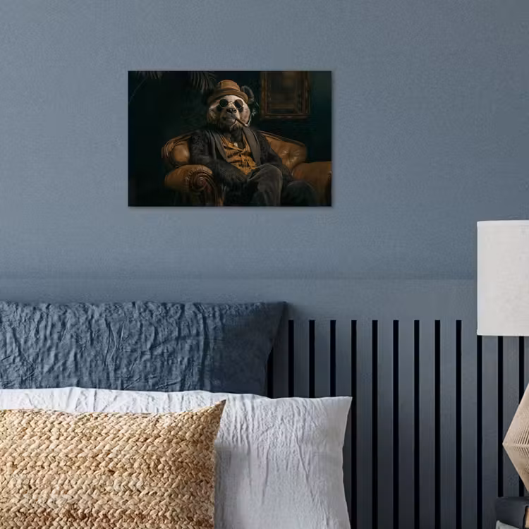 Panda - Hoed - Bril - Pak poster papier klein -sfeer2