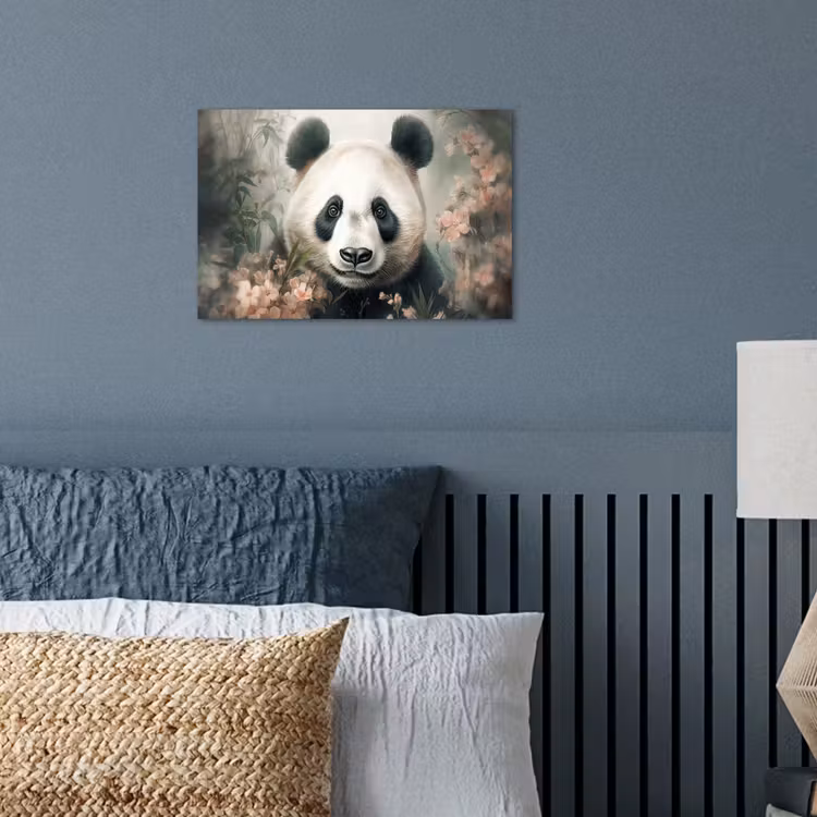 Panda - Dieren - Bloemen - Planten poster papier klein -sfeer2