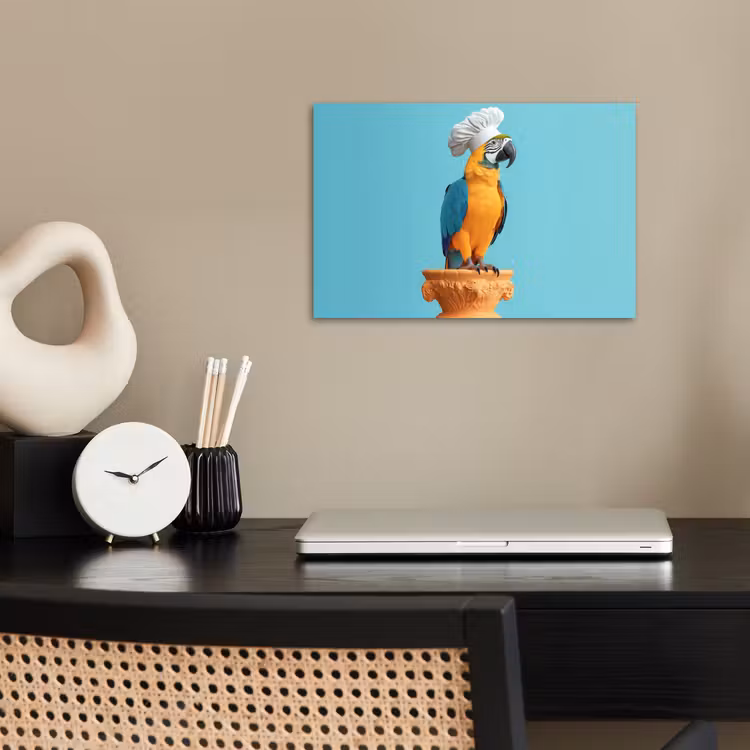 Papegaai - Koksmuts - Grappig - Vogel poster papier klein -sfeer1