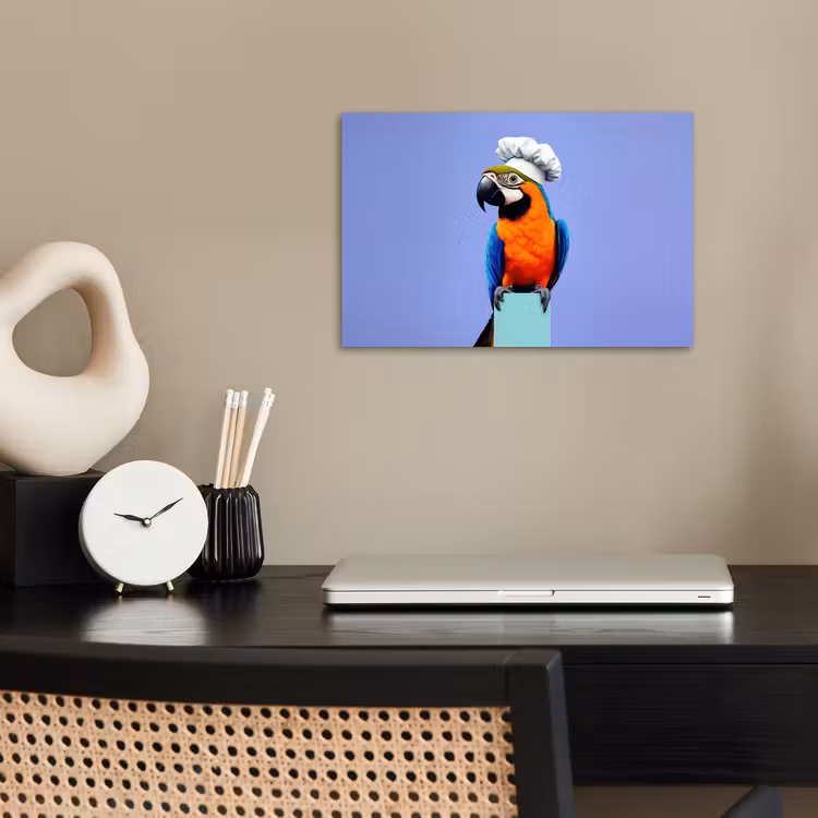 Papegaai - Koksmuts - Vogel - Leuk poster papier klein -sfeer1