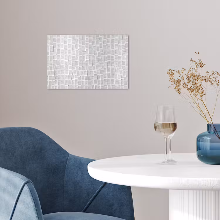 Papier - Overlappend - Textuur - Modern - Wit poster papier klein -sfeer3