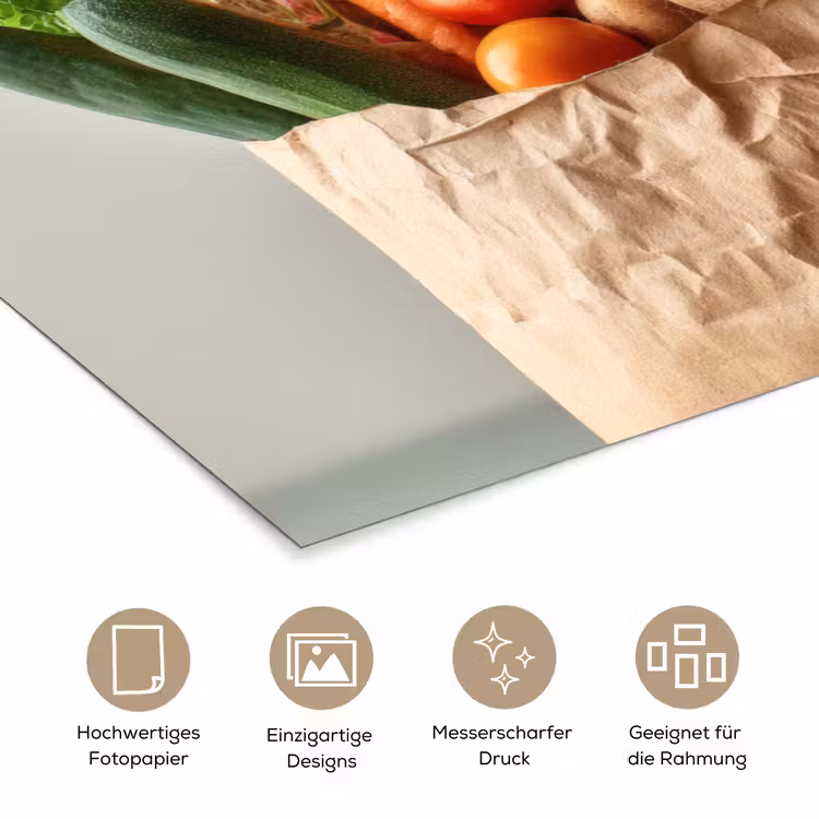 Papieren - Boodschappen - Groente - Kleurrijk poster papier klein -tcloseup_DE