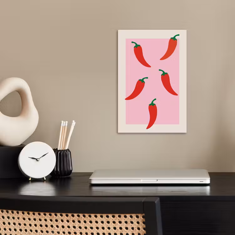 Pepers - Rood - Illustratie poster papier klein -sfeer1