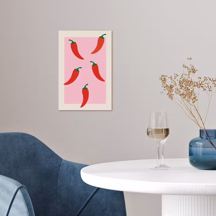 Pepers - Rood - Illustratie poster papier klein -sfeer3