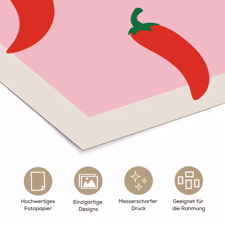 Pepers - Rood - Illustratie poster papier klein -tcloseup_DE