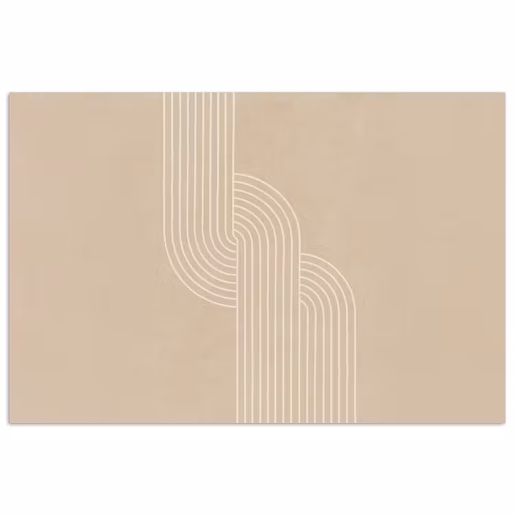 Parallelle lijnen - Lichte textuur - Beige poster papier klein -3d