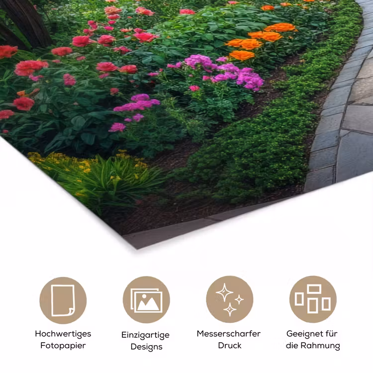 Park - Bloemen - Tuin poster papier klein -tcloseup_DE