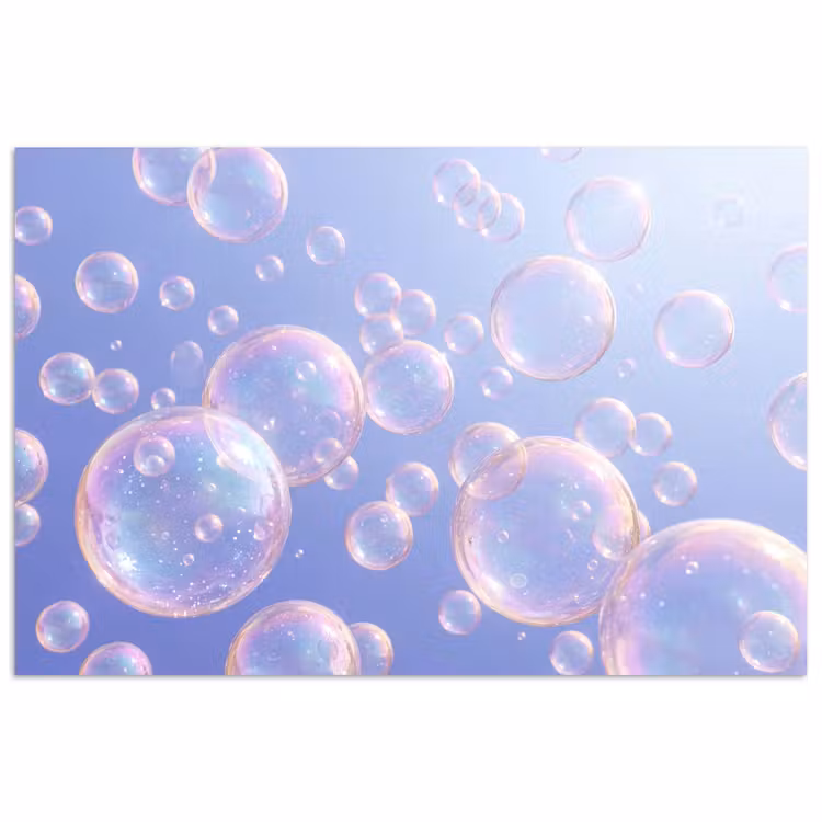 Pastel - Bubbels - Dromerig poster papier klein -3d
