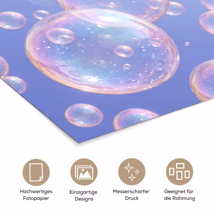 Pastel - Bubbels - Dromerig poster papier klein -tcloseup_DE