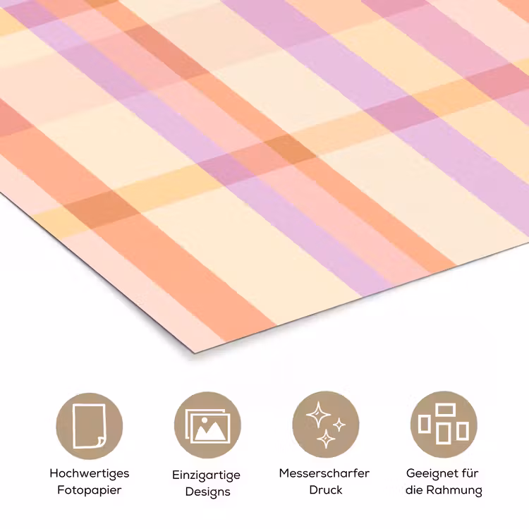 Pastel - uitpatroon - Geometrisch poster papier klein 62 -tcloseup_DE
