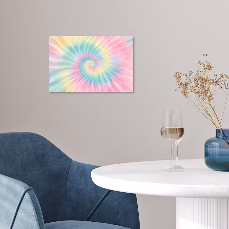 Pasteltinten - Tie dye - Roze poster papier klein -sfeer3