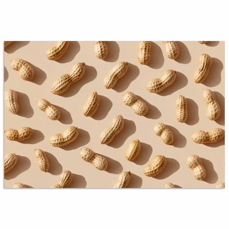 Pinda's - Patroon - Beige poster papier klein -3d