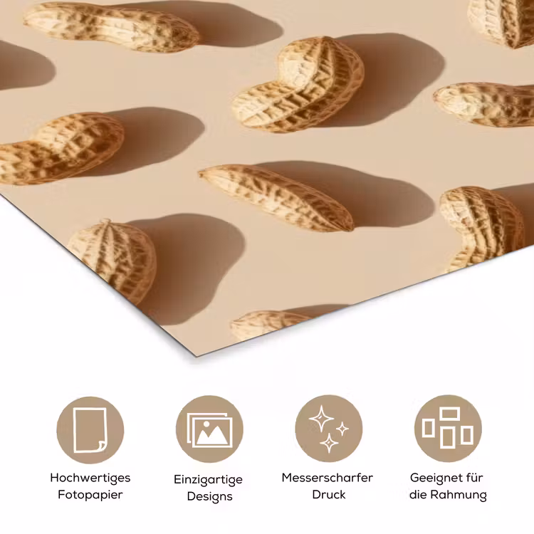 Pinda's - Patroon - Beige poster papier klein -tcloseup_DE