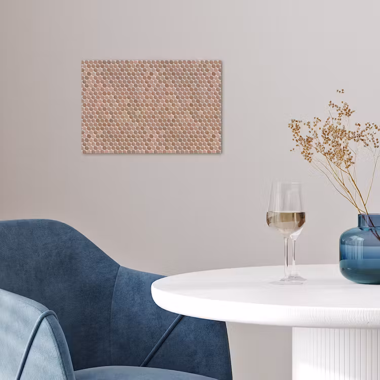 Penny - Mozaïek - Oudroze - Terracotta poster papier klein 62 -sfeer3