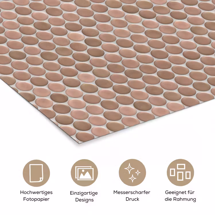 Penny - Mozaïek - Oudroze - Terracotta poster papier klein 62 -tcloseup_DE