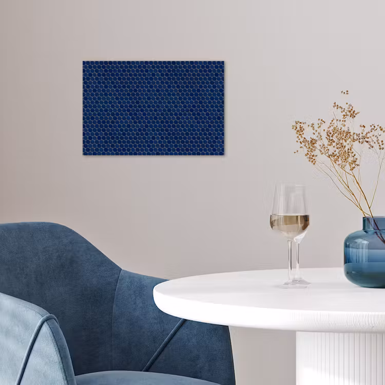 Penny - Mozaïek - Donkerblauw poster papier klein 62 -sfeer3