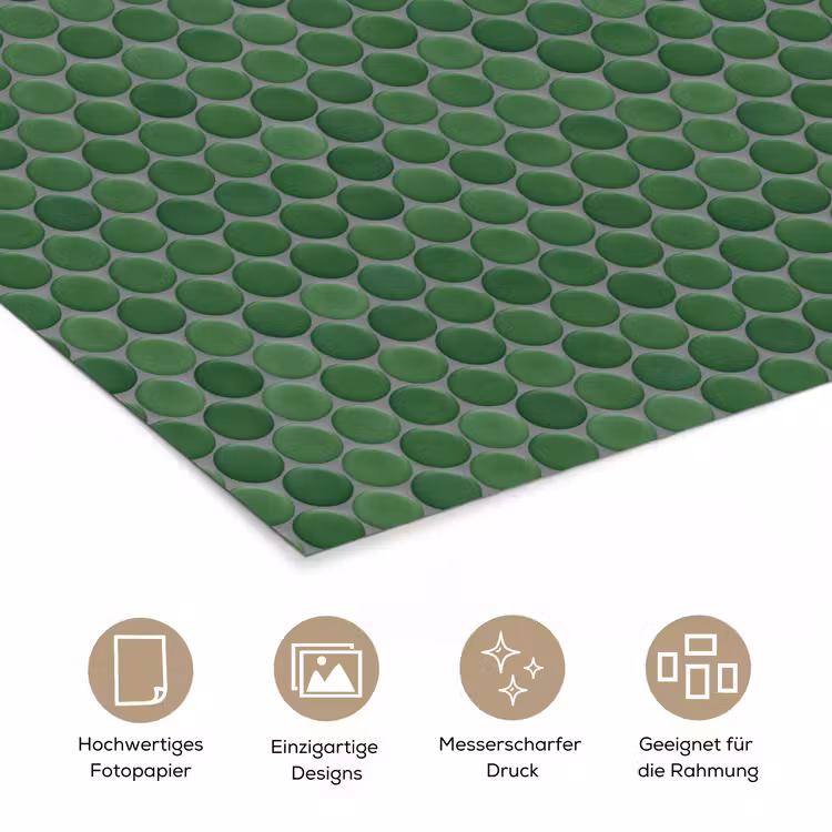 Penny - Mozaïek - Bosgroen - Green poster papier klein 62 -tcloseup_DE