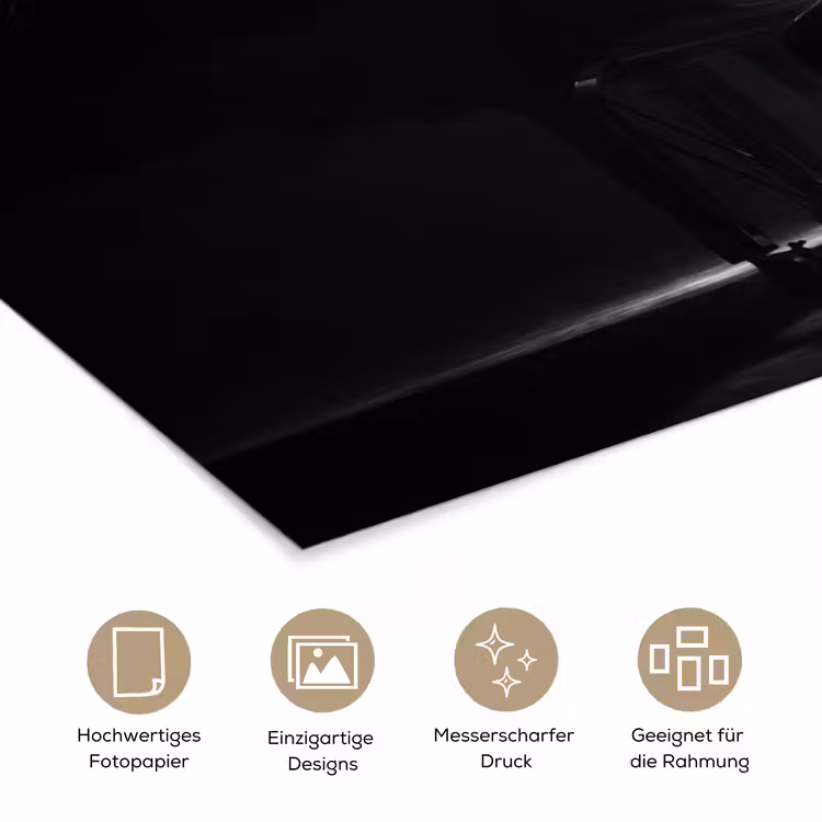 Persoon - Piano - Muziek - Zwart-wit - Podium poster papier klein -tcloseup_DE