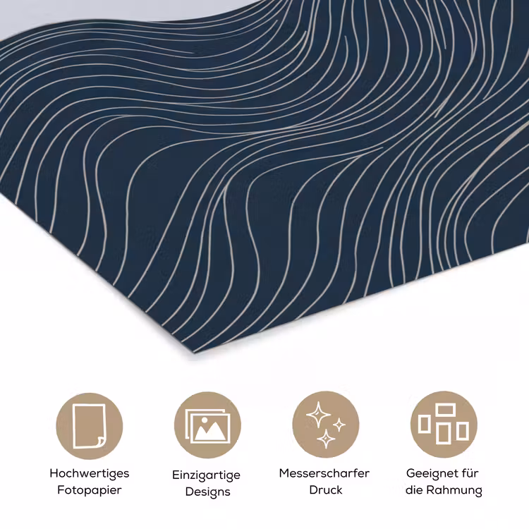 Persoon - Surfen - Oceaan - Natuur - Modern poster papier klein -tcloseup_DE