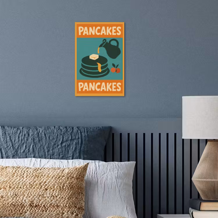 Pannenkoeken - Siroop - Illustratie - Oranje poster papier klein -sfeer2
