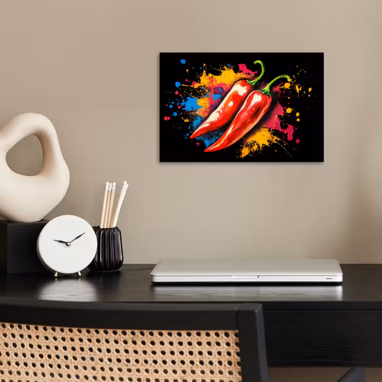 Peper - Graffiti - Verf - Abstract - Modern - Kleurrijk poster papier klein -sfeer1