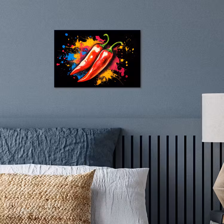 Peper - Graffiti - Verf - Abstract - Modern - Kleurrijk poster papier klein -sfeer2