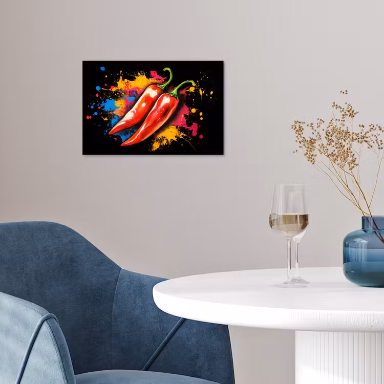 Peper - Graffiti - Verf - Abstract - Modern - Kleurrijk poster papier klein -sfeer3