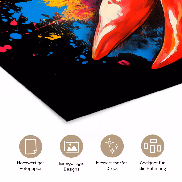Peper - Graffiti - Verf - Abstract - Modern - Kleurrijk poster papier klein -tcloseup_DE