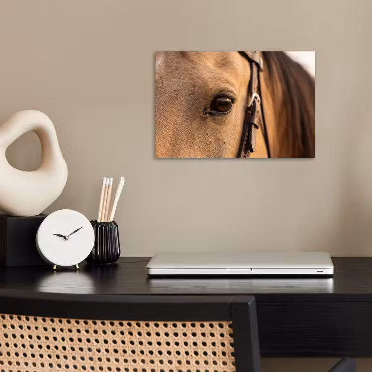 Paard - Oog - Bruin poster papier klein -sfeer1